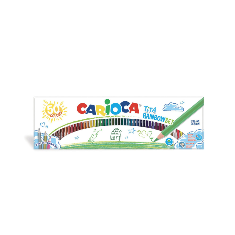Carioca - Ξυλομπογιές Tita Rainbow Σετ 50 Τμχ 42990