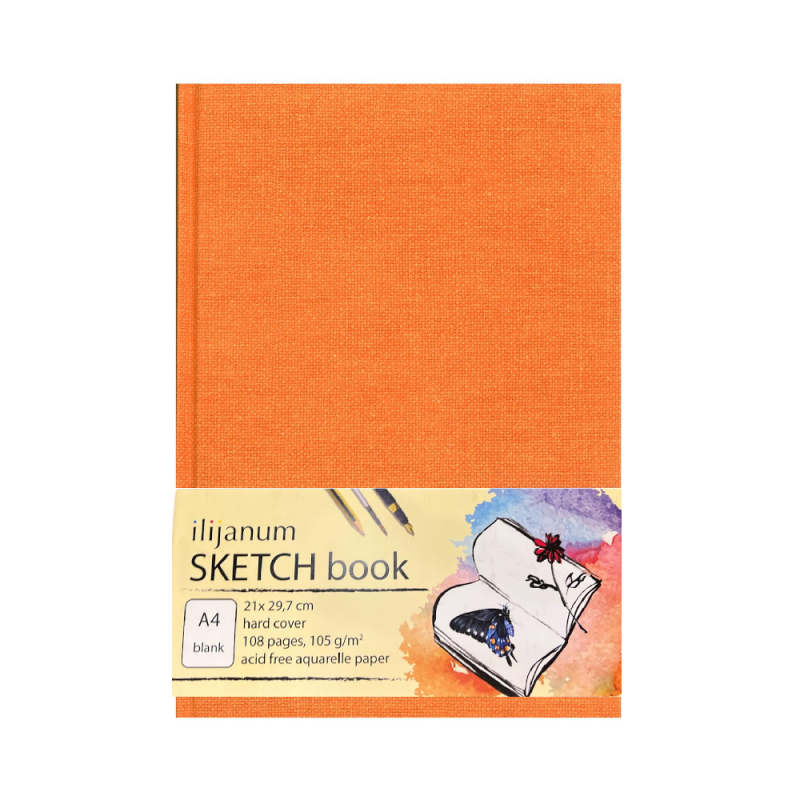 Ilijanum - Sketch Book Α4 21 x 29 cm 54 Φύλλα, Orange 498741