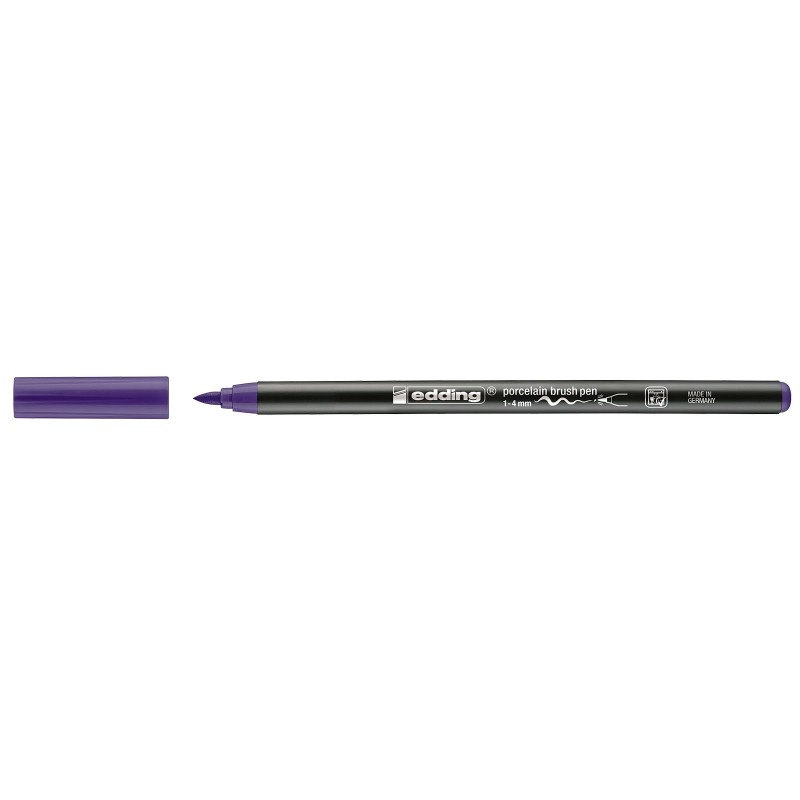 Edding - Μαρκαδοράκι Πορσελάνης Brushpen 4200 1-4mm Violet 4200-8