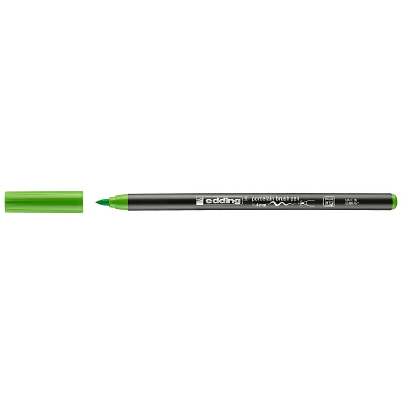 Edding - Μαρκαδοράκι Πορσελάνης Brushpen 4200 1-4mm Light Green 4200-11