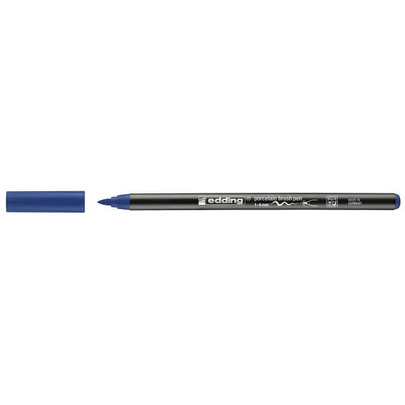Edding - Μαρκαδοράκι Πορσελάνης Brushpen 4200 1-4mm Steel Blue 4200-17