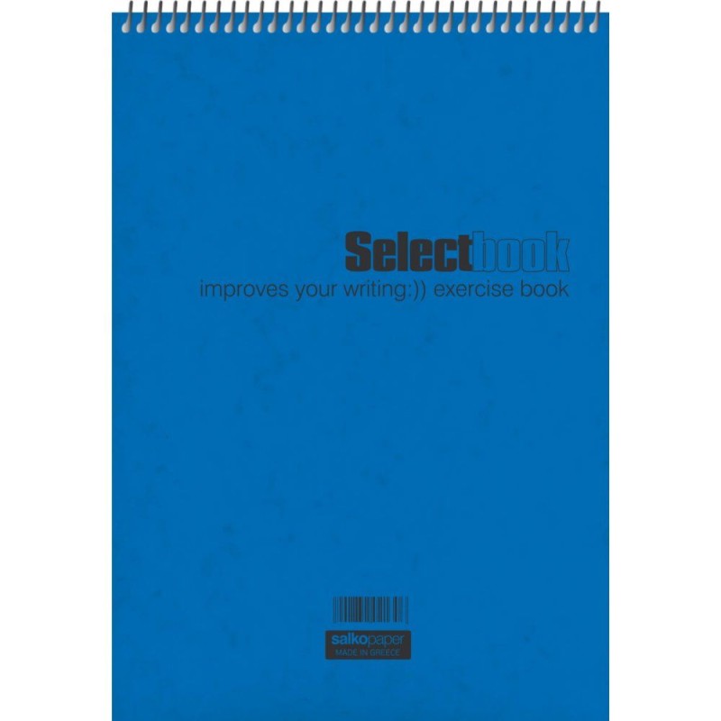 Salko Paper - Μπλοκ Σημειώσεων Σπιράλ 60 Φύλλων, Select Book 14x21, Μπλε 2343