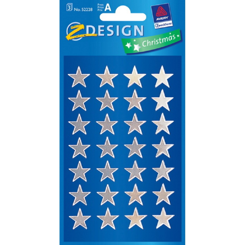 ZDesign - Αυτοκολλητάκια, Shiny Foil, Silver Stars 52228