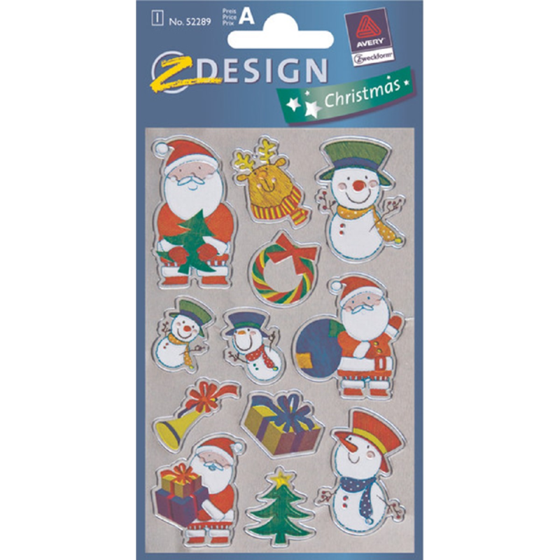 ZDesign - Metallic Αυτοκολλητάκια, Santa Claus & Snowman 52289