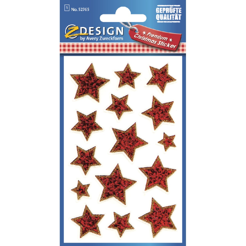 ZDesign - Αυτοκολλητάκια, Transparent Foil, Red Stars 52765