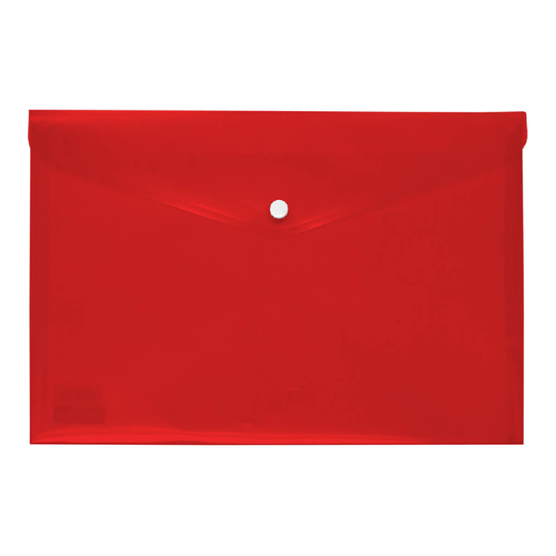 Salko Paper - Φάκελος Κουμπί A5, Διαφανές Κόκκινο 5403