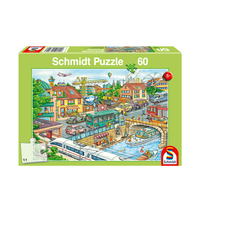 Schmidt Spiele – Puzzle Vehicles And Traffic 60 Pcs 56309