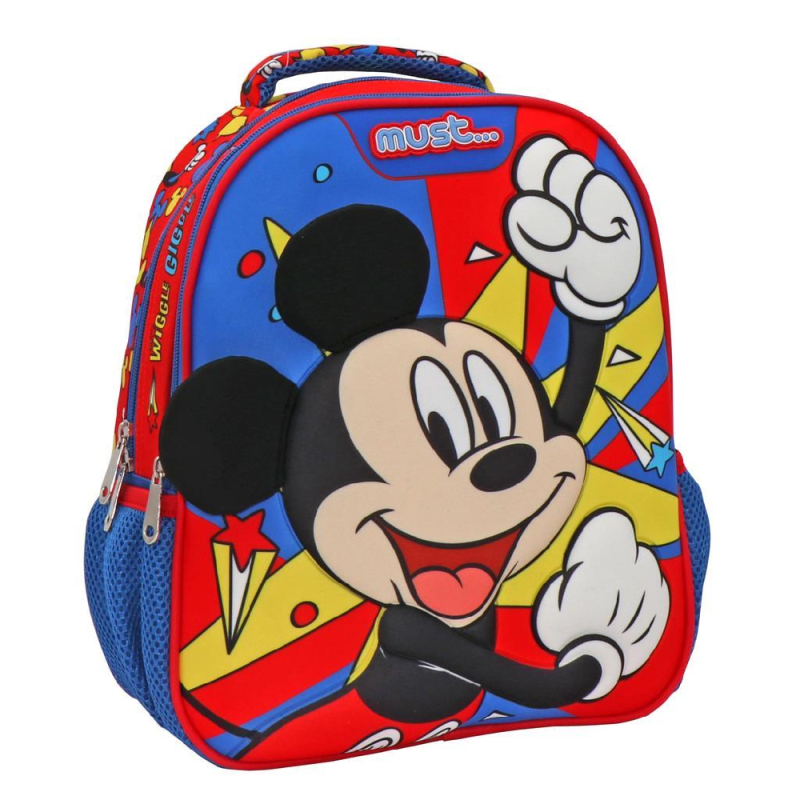 Diakakis – Τσάντα Πλάτης Νηπιαγωγείου Must, Disney Mickey Mouse Wiggle Giggle 563362
