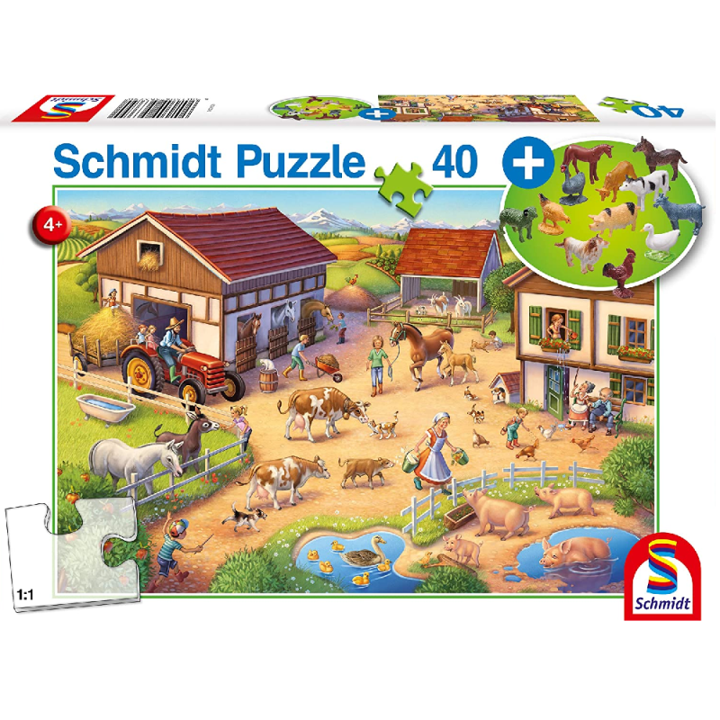 Schmidt Spiele - Puzzle Fun Farm 40 Pcs 56379