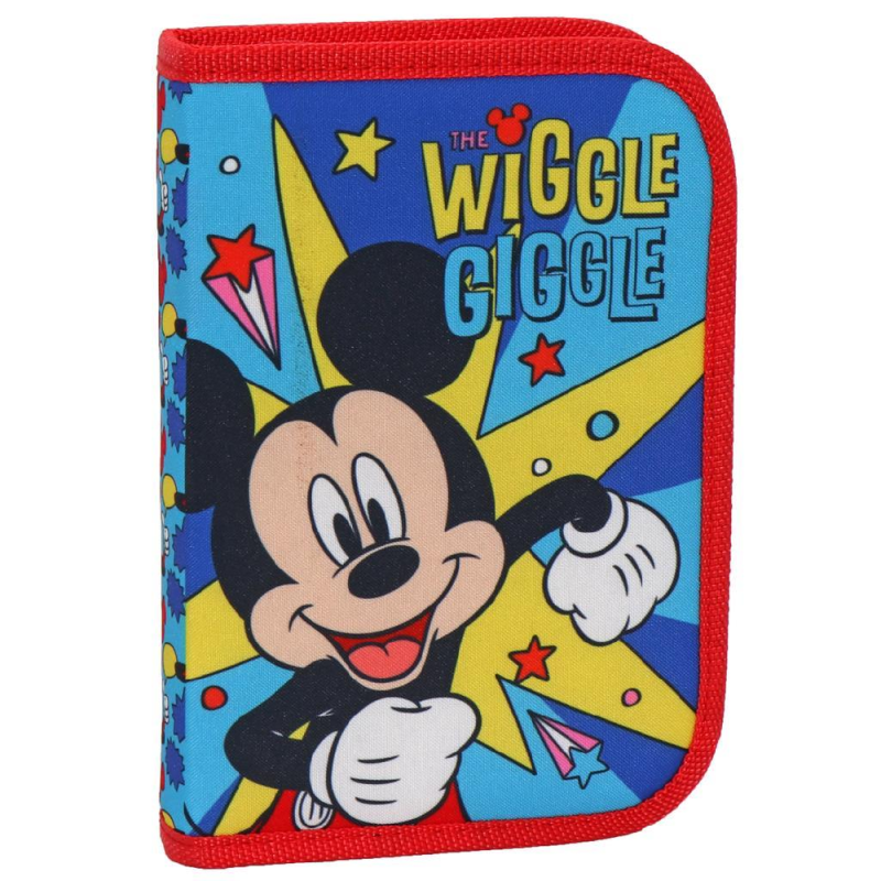 Diakakis - Κασετίνα Διπλή Γεμάτη, Disney Mickey Mouse, Wiggle Giggle 563865