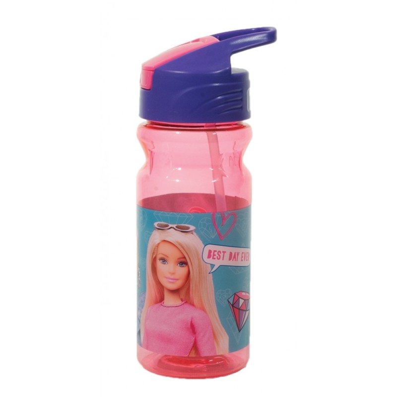 Gim - Παγούρι Πλαστικό Με Καλαμάκι, Barbie Shine 571-16203