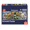 Schmidt Spiele – Puzzle Panorama Colorful Animal Kingdom 1000 Pcs 58384