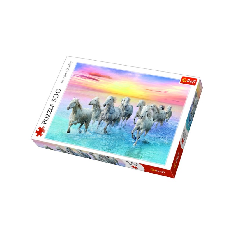 Trefl Puzzle 500 Pcs Galloping White Horses 37289