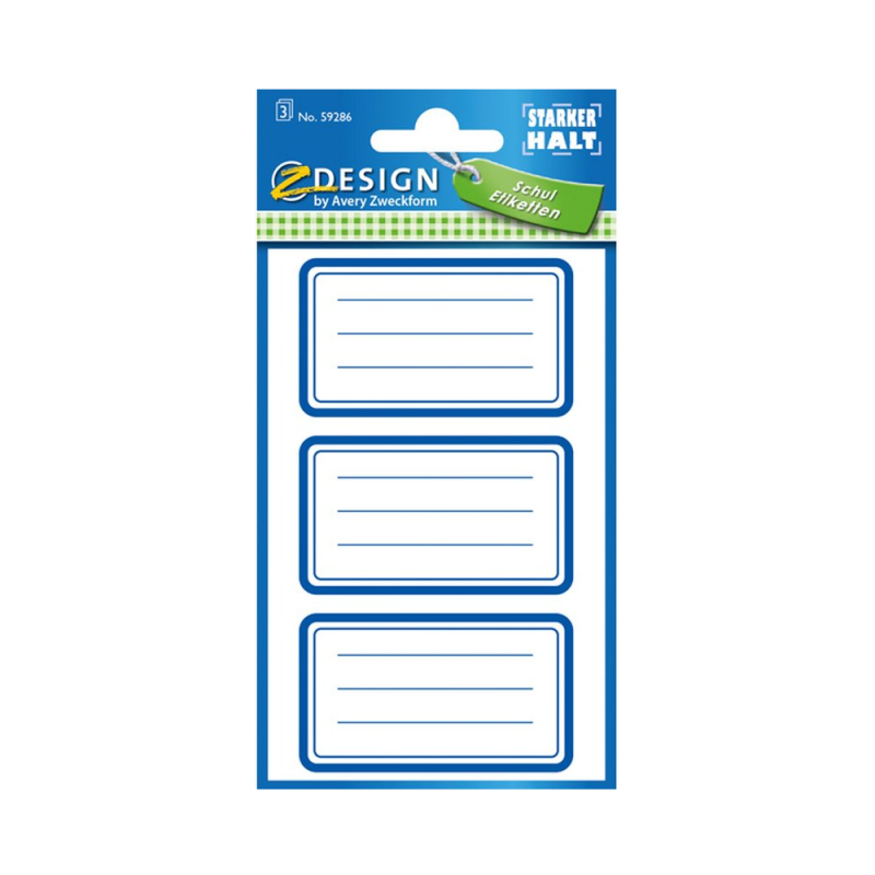 ZDesign- Ετικέτες Αυτοκόλλητες Τετραδίων, Frame Blue 9 Τμχ 59286