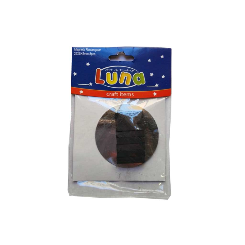 Luna - Μαγνήτες Ορθογώνιοι 22x5x5mm 8 Τεμ 601387