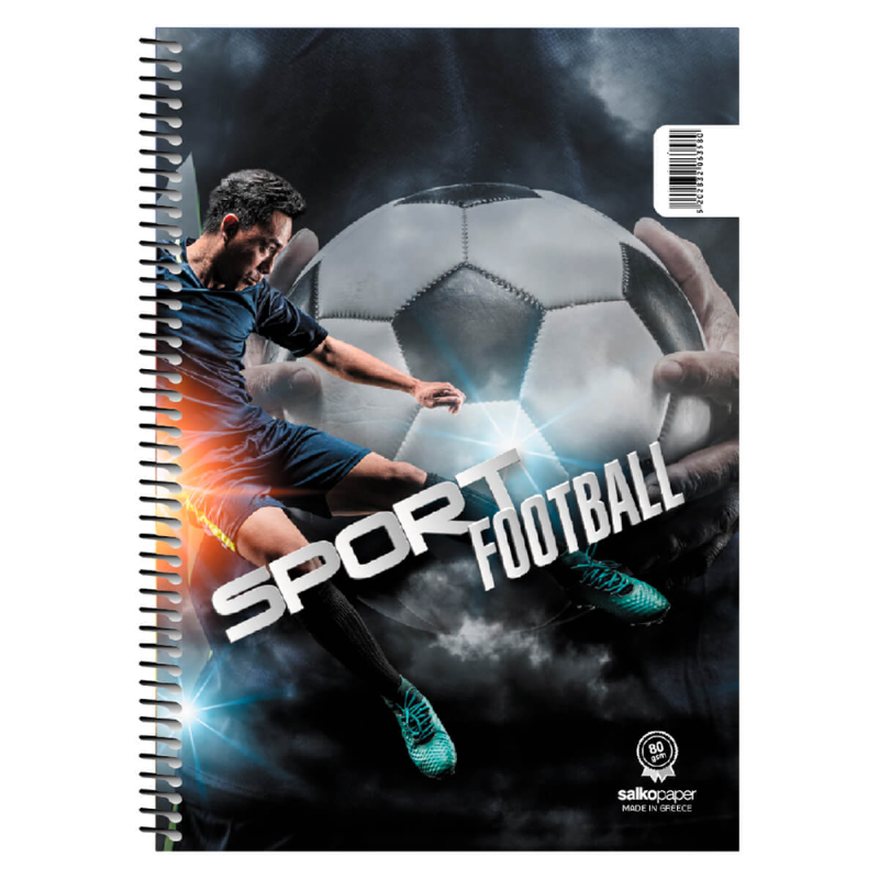 Salko Paper - Τετράδιο B5 3 Θέματα 90 Φύλλα, Sport 6353