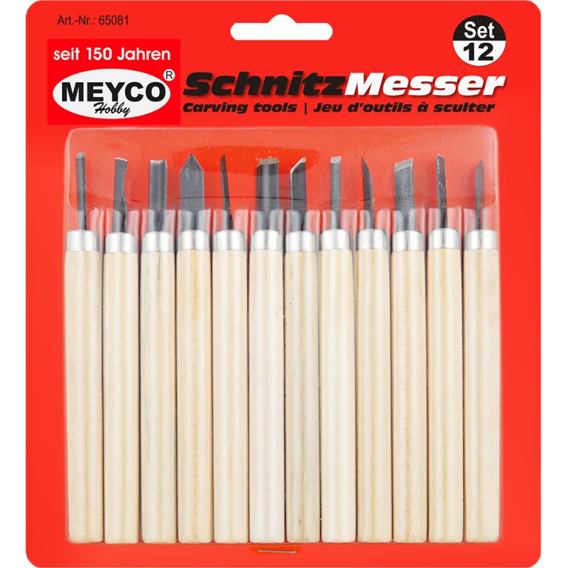 Meyco - Εργαλεία Ξυλογλυπτικής Νυστέρια 12 Τεμ 65081