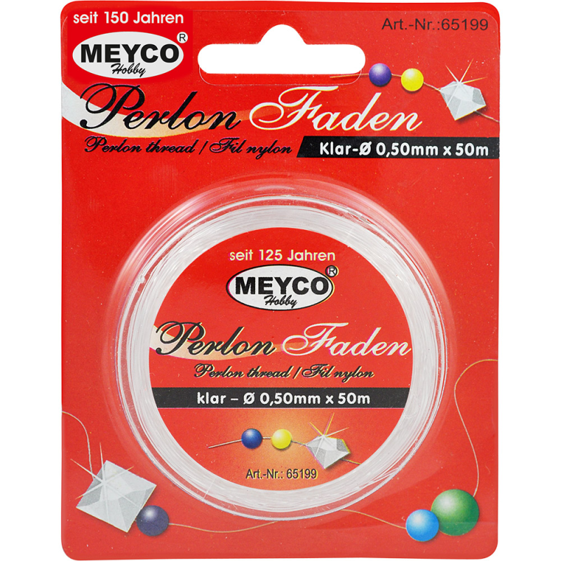 Meyco - Πετονιά Χειροτεχνίας Πλαστικό Λευκό 0,30mm x 50m 65198