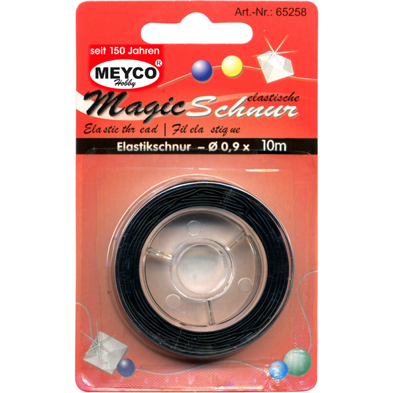 Meyco - Κορδόνι Ελαστικό Μαύρο 0.9x10m 65258
