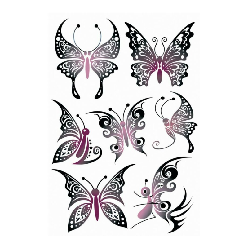 Herma - Classic Tattoo, Black Art, Butterflies 6762