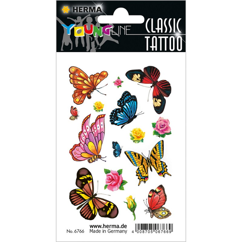 Herma - Classic Tattoo, Color Butterflies 6766