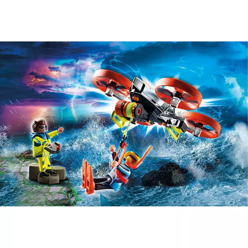 Playmobil City Action - Επιχείρηση Διάσωσης Δύτη Με Drone 70143