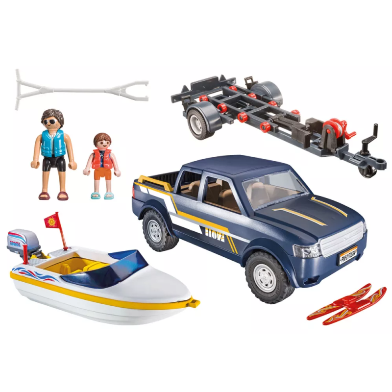 Playmobil Family Fun - Φορτηγάκι Με Τρέιλερ Και Ταχύπλοο 70534