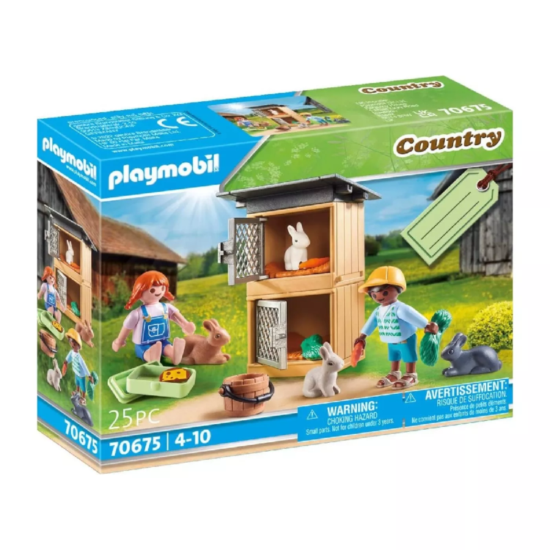 Playmobil Country - Gift Set, Ταΐζοντας Τα Κουνελάκια 70675