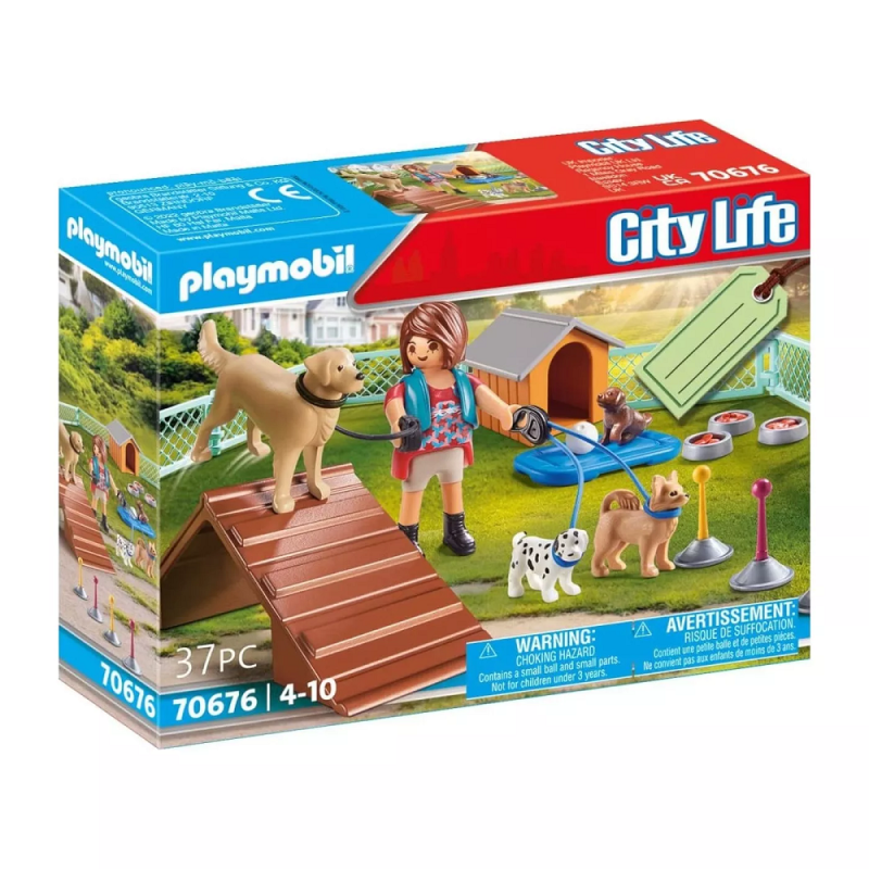 Playmobil City Life - Gift Set, Εκπαιδεύτρια Σκύλων 70676