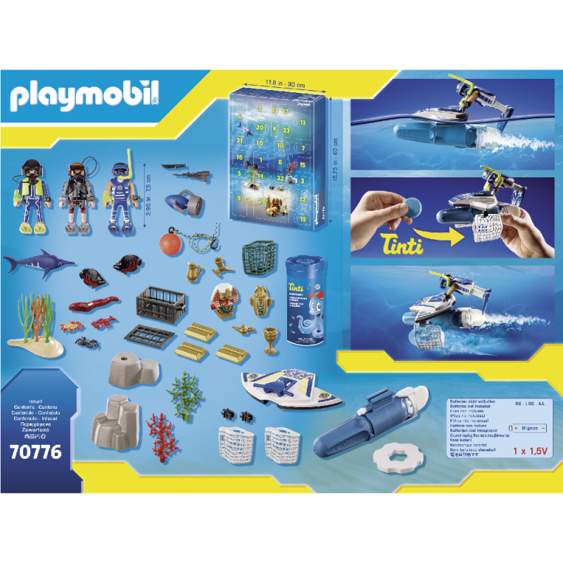 Playmobil City Action - Χριστουγεννιάτικο Ημερολόγιο "Παιχνίδι Στην Μπανιέρα Με Αστυνόμους" 70776