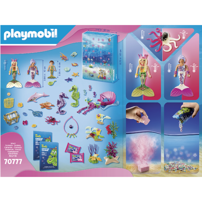 Playmobil Magic - Χριστουγεννιάτικο Ημερολόγιο "Παιχνίδι Στην Μπανιέρα Με Γοργόνες" 70777