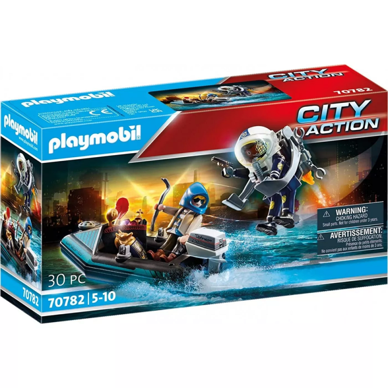 Playmobil City Action - Σύλληψη Ληστή Έργων Τέχνης Από Αστυνομικό Jetpack 70782