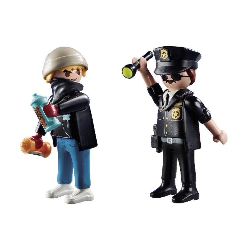 Playmobil Duo Pack - Αστυνομικός Και Καλλιτέχνης Γκράφιτι 70822