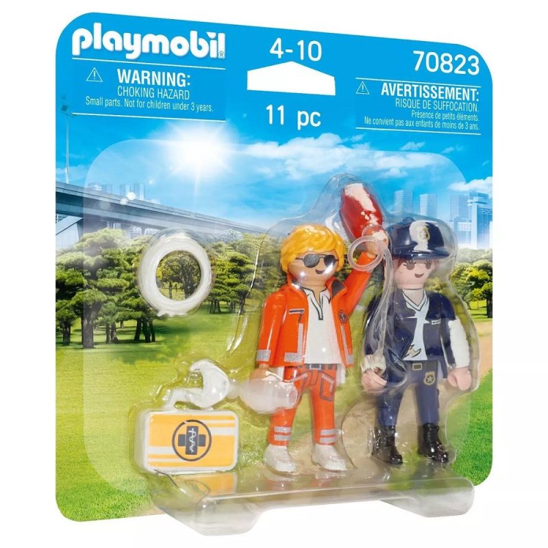 Playmobil Duo Pack - Διασώστης Και Αστυνομικός 70823