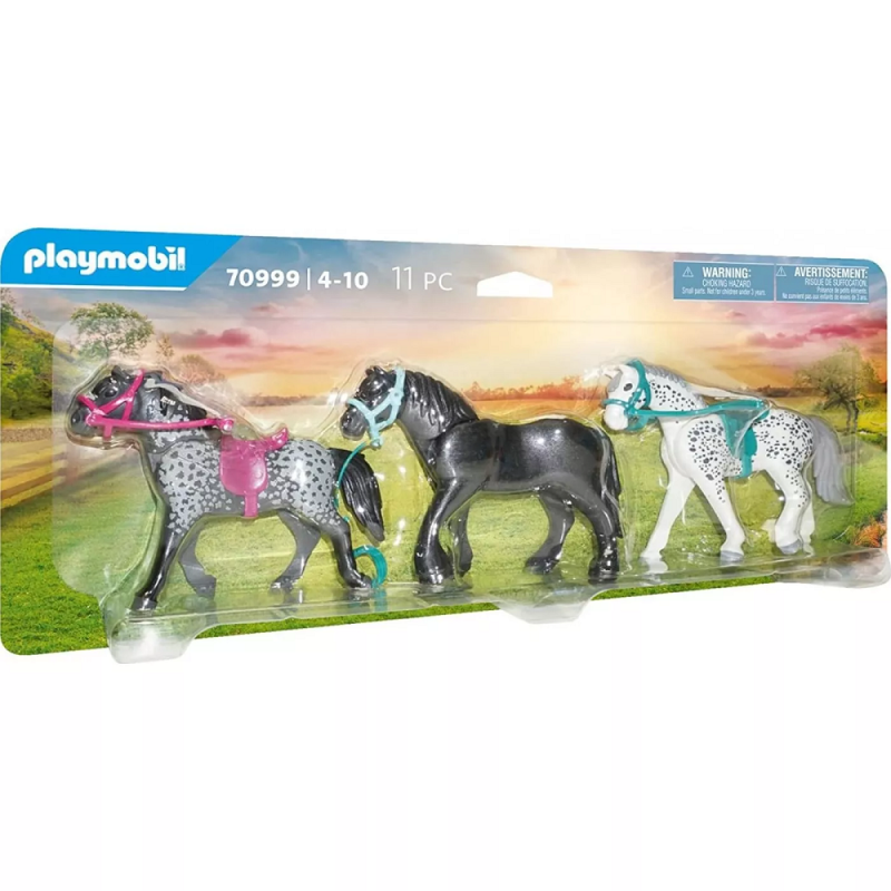 Playmobil Country - Τρία Άλογα: Friesian, Knabstrupper & Andalusian 70999