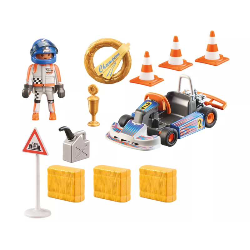 Playmobil Sports & Action - Gift Set, Αγώνας Go-Kart 71187