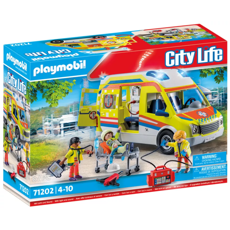 Playmobil City Life - Ασθενοφόρο Με Διασώστες 71202