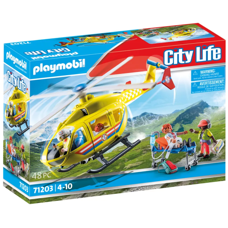 Playmobil City Life - Ελικόπτερο Πρώτων Βοηθειών 71203