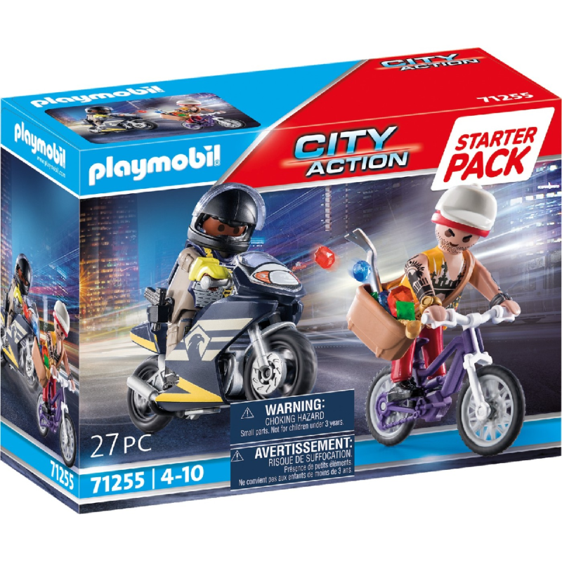 Playmobil City Action - Starter Pack Αστυνομική Καταδίωξη Ληστή Κοσμημάτων 71255