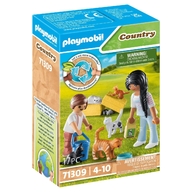 Playmobil Country - Οικογένεια Με Γατούλες 71309