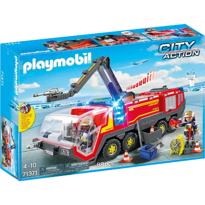 Playmobil City Action - Πυροσβεστικό Όχημα Με Φώτα, Ήχο Και Πυροσβεστικό Κανόνι 71371