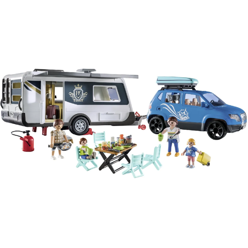 Playmobil Family Fun - Οικογενειακές Διακοπές Με Ρυμουλκούμενο Τροχόσπιτο 71423