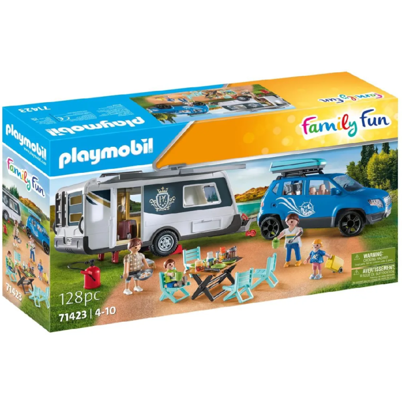 Playmobil Family Fun - Οικογενειακές Διακοπές Με Ρυμουλκούμενο Τροχόσπιτο 71423