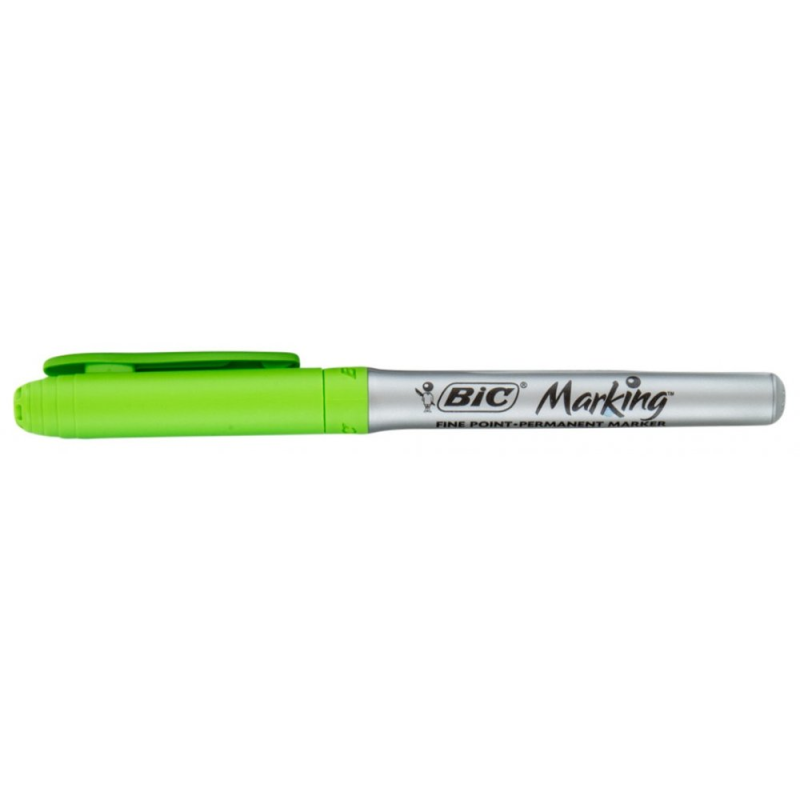 Bic - Μαρκαδόρος Ανεξίτηλος Marking Με Στρογγυλή Μύτη, Key Lime 72562
