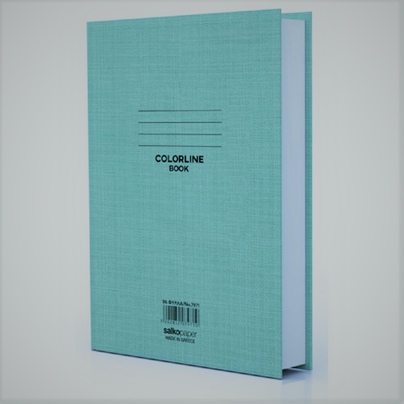 Salko Paper - Τετράδιο Βιβλιοδετημένο Colorline, Πράσινο 17 x 25 cm 96 Φύλλα 7971