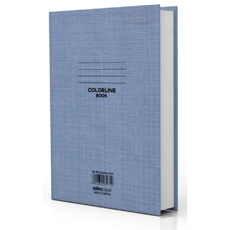 Salko Paper - Τετράδιο Βιβλιοδετημένο Colorline, Μπλε 17 x 25 cm 96 Φύλλα 7971