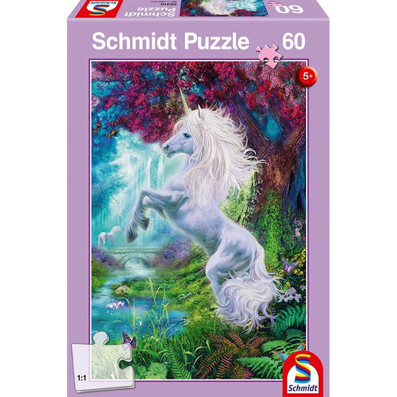 Schmidt Spiele – Puzzle Unicorn In The Enchanted Garden 60 Pcs 56130