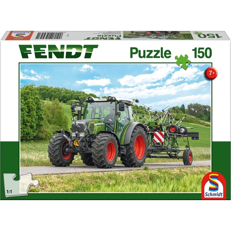 Schmidt Spiele – Puzzle Fendt 211 Vario with Fendt Wender Twister 150 Pcs 56257