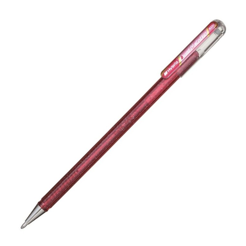 Pentel - Στυλό Hybrid Dual Metallic Gel 1.0 Pink & Metallic Pink K110-DPX