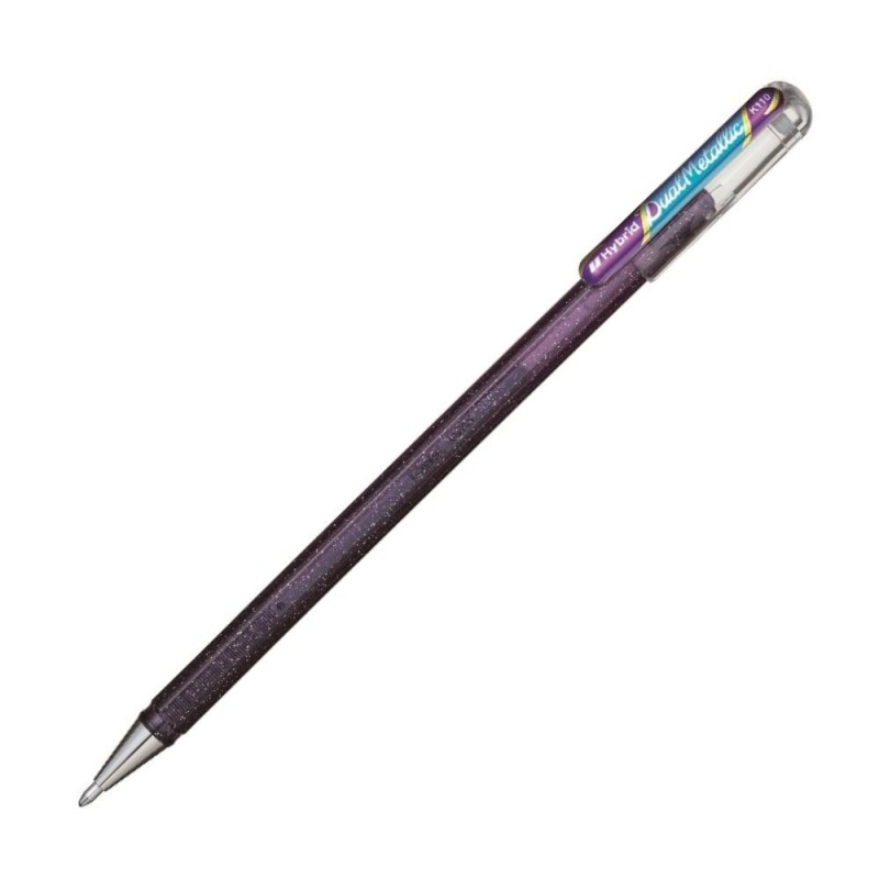 Pentel - Στυλό Hybrid Dual Metallic Gel 1.0 Violet & Metallic Blue K110-DVX